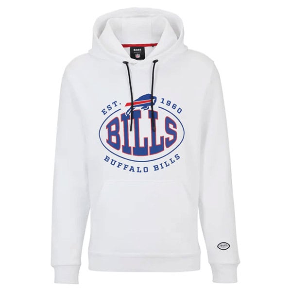 Buffalo Bills White BOSS X Touchback Pullover Hoodie