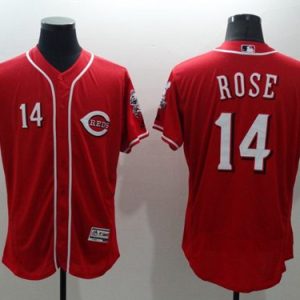 Reds #14 Pete Rose Red Flexbase Authentic Collection Stitched Jersey