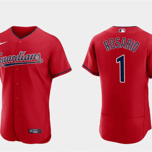 Cleveland Guardians #1 Amed Rosario Red Flex Base Stitched Jersey