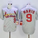 Mitchell And Ness 1967 Cardinals #9 Roger Maris Grey Throwback Stitched Jersey