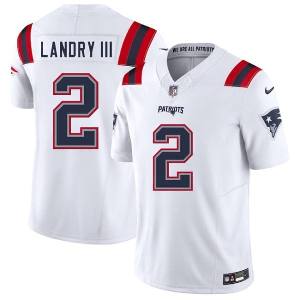 New England Patriots #2 Harold Landry III White 2025 F.U.S.E. Vapor Limited Stitched Jersey