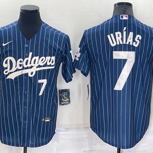Los Angeles Dodgers #7 Julio Urias Navy Cool Base Stitched Baseball Jersey