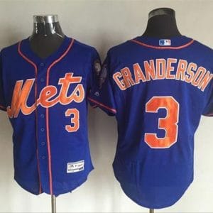 Mets #3 Curtis Granderson Blue Flexbase Authentic Collection Stitched Jersey