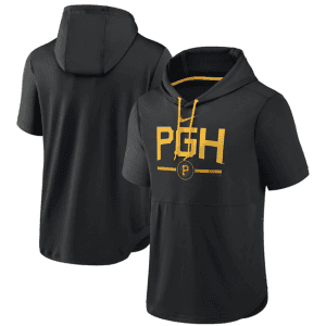 Pittsburgh Pirates Black 2023 City Connect Short Sleeve Pullover Hoodie