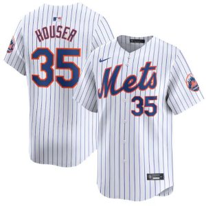 New York Mets #35 Adrian Houser White 2024 Home Limited Stitched Jersey