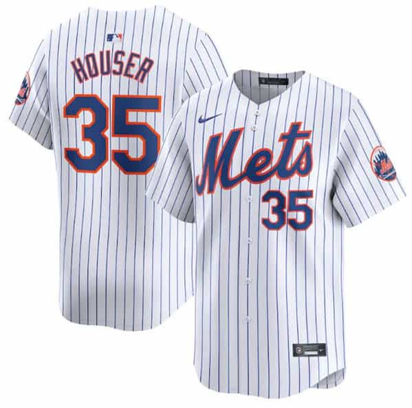 New York Mets #35 Adrian Houser White 2024 Home Limited Stitched Jersey