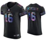 San Francisco 49ers #16 Joe Montana Black Stitched Football Jersey