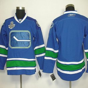 Canucks 2011 Stanley Cup Finals Blank Blue Third Stitched Jersey