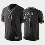 Cincinnati Bengals #1 Ja'Marr Chase Black Golden Edition Stitched Jersey