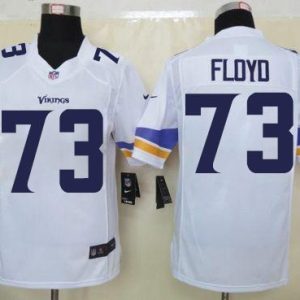 Vikings #73 Sharrif Floyd White Stitched Limited Nike Jersey