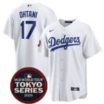 Los Angeles Dodgers #17 Shohei Ohtani White 2025 World Tour: Tokyo Series Home Stitched Jersey