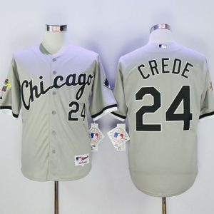 White Sox #24 Joe Crede Grey 2005 World Series Stitched Jersey