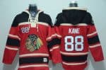 Blackhawks #88 Patrick Kane Red Sawyer Hooded Sweatshirt Stitched Jersey