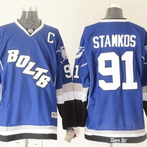 Lightning #91 Steven Stamkos Blue Third Stitched Jersey