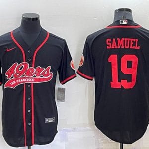 San Francisco 49ers #19 Deebo Samuel Black Cool Base Stitched Baseball Jersey