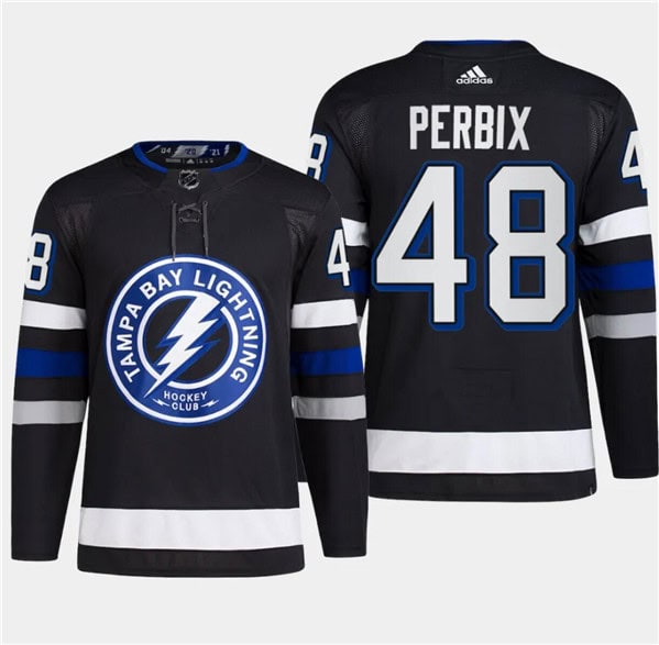 Tampa Bay Lightning #48 Nick Perbix Black Alternate Premier Breakaway Stitched Jersey