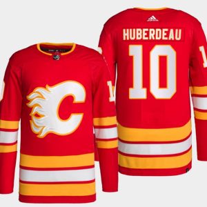 Calgary Flames Custom Red Stitched Jersey