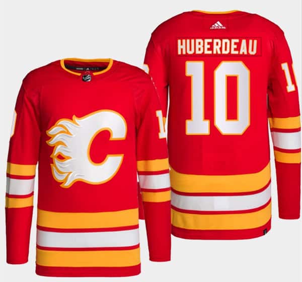 Calgary Flames Custom Red Stitched Jersey