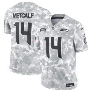 Seattle Seahawks #14 DK Metcalf Arctic Camo 2024 F.U.S.E. Salute To Service Limited Stitched Jersey