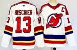 New Jersey Devils #13 Nico Hischier White 2024-25 With C Patch Stitched Jersey