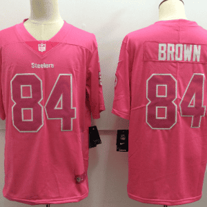 Steelers #84 Antonio Brown Pink Limited Rush Stitched Nike Jersey