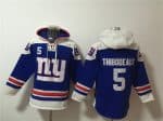 New York Giants #5 Kayvon Thibodeaux Blue Ageless Must-Have Lace-Up Pullover Hoodie