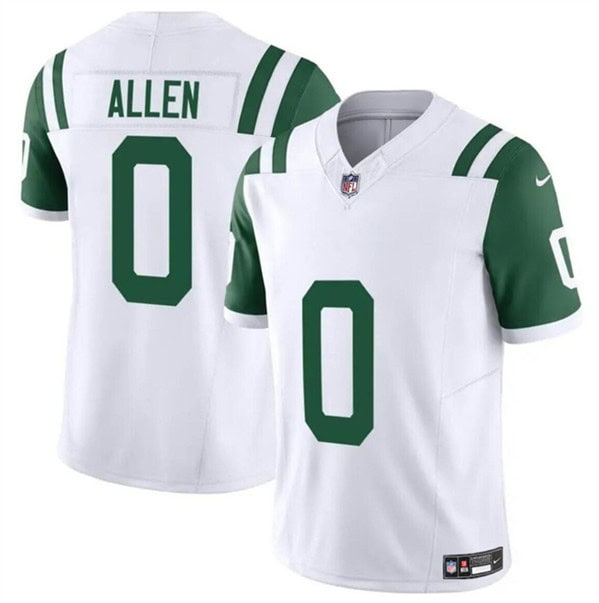 New York Jets #0 Braelon Allen White Classic Alternate Vapor F.U.S.E. Limited Stitched Jersey