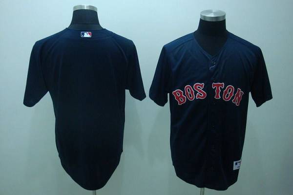 Red Sox Blank Stitched Dark Blue Jersey