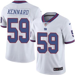 Giants #59 Devon Kennard White Stitched Limited Rush Nike Jersey