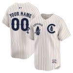 Chicago Cubs Custom Cream Pinstripe Special Vapor Premier Limited Stitched Jersey