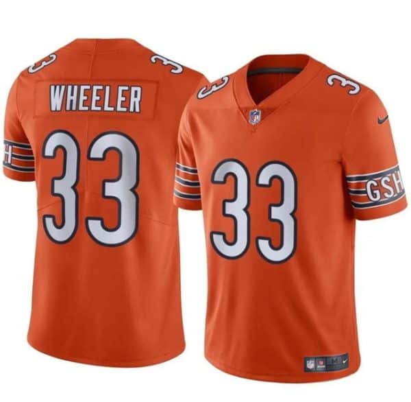 Chicago Bears #33 Ian Wheeler Orange Vapor Stitched Jersey