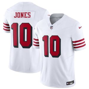 San Francisco 49ers #10 Mac Jones New White 2025 F.U.S.E. Vapor Untouchable Limited Stitched Jersey