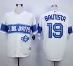 Blue Jays #19 Jose Bautista White Exclusive New Cool Base Stitched Jersey