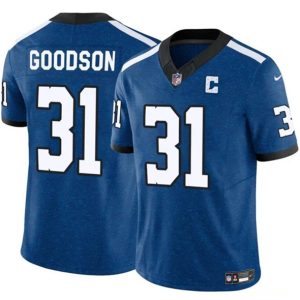 Indianapolis Colts #31 Tyler Goodson Blue 2024 F.U.S.E. Throwback Vapor Limited Stitched Jersey