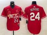 St. Louis Cardinals #24 Whitey Herzog Red 2024 City Connect Limited Stitched Jersey