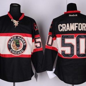 Blackhawks #50 Corey Crawford Black New Third Stitched Jersey