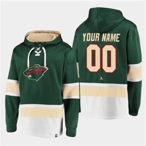 Minnesota Wild Active Player Custom Green All Stitched Sweatshirt Hoodie