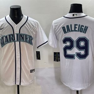 Seattle Mariners #29 Cal Raleigh White Cool Base Stitched Jersey