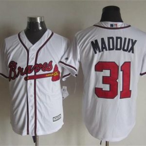 Braves #31 Greg Maddux White New Cool Base Stitched Jersey