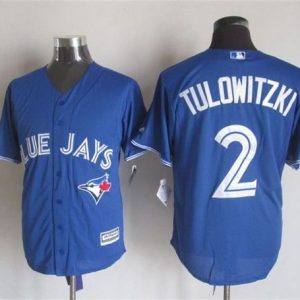 Blue Jays #2 Troy Tulowitzki Blue New Cool Base Stitched Jersey