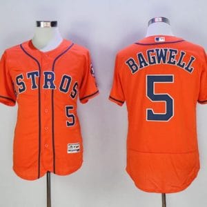 Astros #5 Jeff Bagwell Orange Flexbase Authentic Collection Stitched Jersey