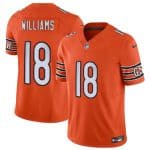 Chicago Bears #18 Caleb Williams Orange 2024 Draft F.U.S.E. Vapor Stitched Jersey