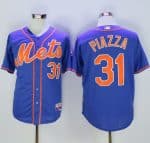 Mets #31 Mike Piazza Blue Alternate Home 2016 Hall Of Fame Patch Stitched Jersey