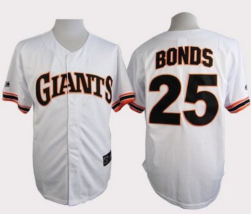 Giants #25 Barry Bonds White 1989 Turn Back The Clock Stitched Jersey