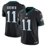 Philadelphia Eagles #11 A. J. Brown Black 2024 F.U.S.E. With 2-Star C Patch Vapor Untouchable Limited Stitched Jersey