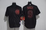 Chicago Cubs #9 Javier Baez Black Strip Stitched Jersey