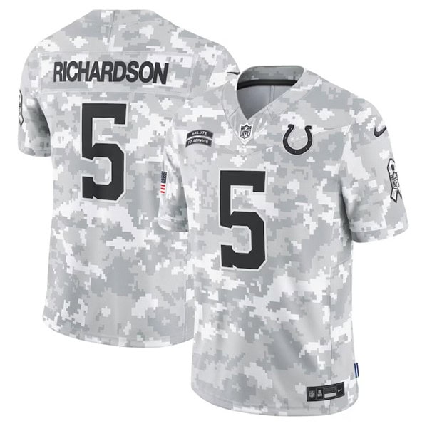 Indianapolis Colts #5 Anthony Richardson Arctic Camo 2024 F.U.S.E. Salute To Service Limited Stitched Jersey