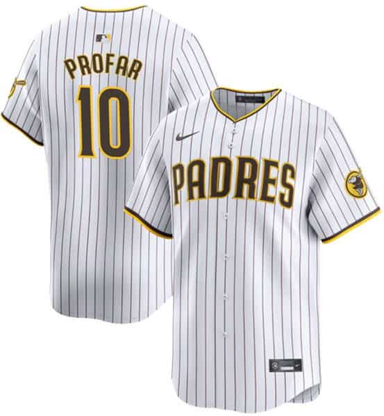 San Diego Padres #10 Jurickson Profar White 2024 Home Limited Stitched Jersey