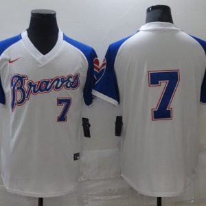 Atlanta Braves #7 Cool Base Stitched Jersey