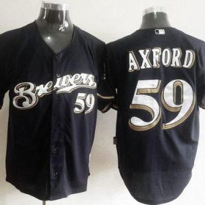 Brewers #59 John Axford Blue Cool Base Stitched Jersey